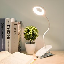 Desk Lamp Clip on Reading Light, Portable Rechargeable Desk Light Mini Clip L...