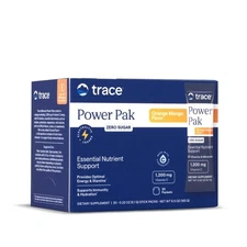 Trace Minerals Power Pak, Orange Mango, 30 ct, 1200mg Vitamin C, Zinc, Magnesium
