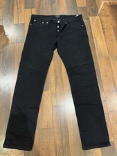 A.P.C. Petit Standard Jeans — Black Denim, Size 34