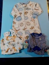 Lot Baby Boy Newborn to 9mon Fleece /Terry/ Sleepers/ Night Sac. EUC.