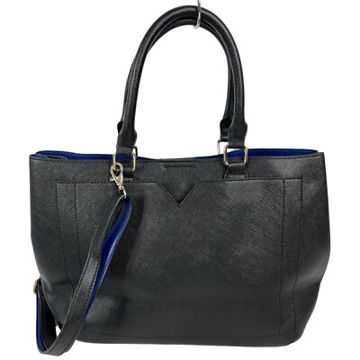 ケイティBIGトートバッグ Kelly & Katie Black Faux Leather Large Tote Purse Bag | eBay