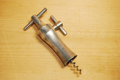 Unmarked Korkmaster Rack & Pinion Aluminum Wine Bottle Corkscrew Vintage Barware