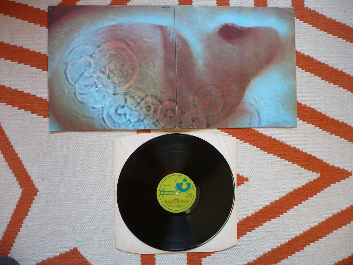 Pink Floyd Meddle Vinyl UK 1974 2nd Press A4/B3 LP Textured