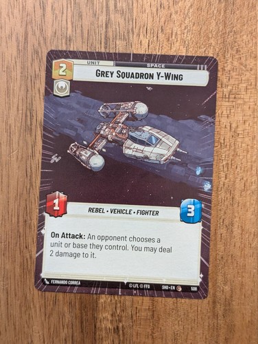 Star Wars Unlimited TCG - SWU - Grey Squadron Y-Wing Hyperspace - NM Cond