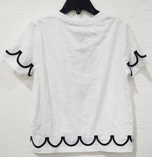 BURBERRY⚡️NWT Girl's "Fiona" embroidered face logo white tee shirt size 6Y NEW - Picture 8 of 11