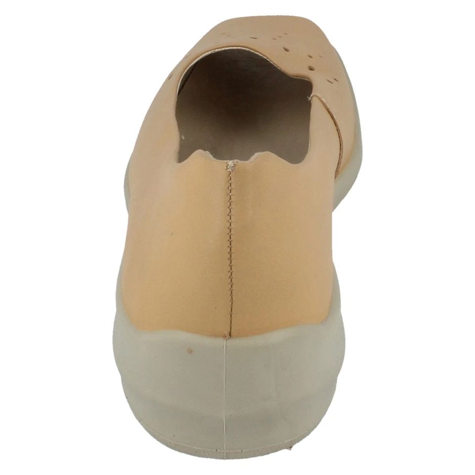 Damas - JOLENE - Talla 4 Zapatos De Piel Beige Peep-Toe De Country Steps Equity - Imagen 4 de 4
