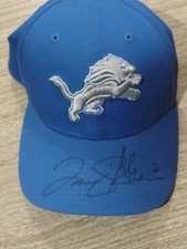 David Akers autographed signed NFL Blue Lions Official Game Hat Size S/M JSA
