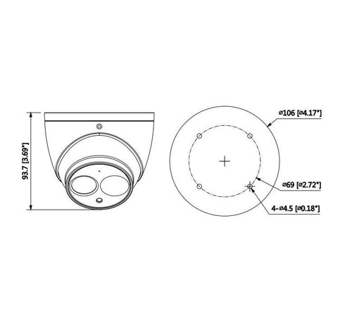 IPC-HDW4831EM-ASE 4K 8MP POE IR 50m Built-in Mic IP67 IP Eyeball Camera - Picture 2 of 3