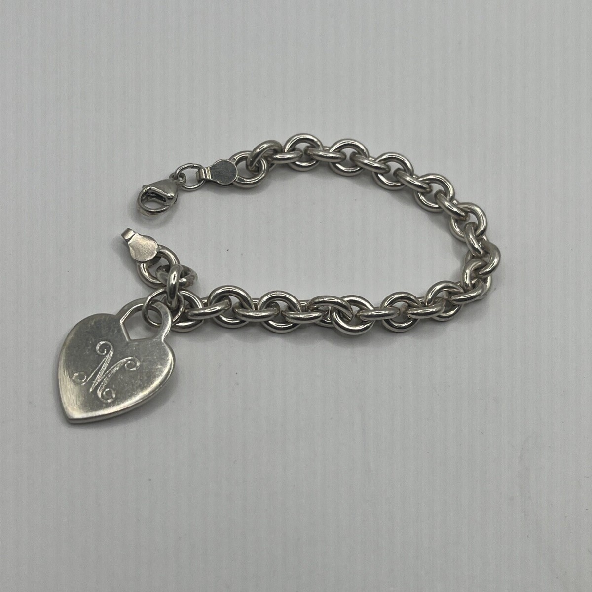 White Gold Tiffany And Company Heart Bracelet Judith Jack Sterling