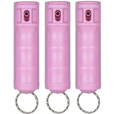 3 PACK Police Magnum pepper spray 1/2oz PINK Flip Top Keychain Defense Security 