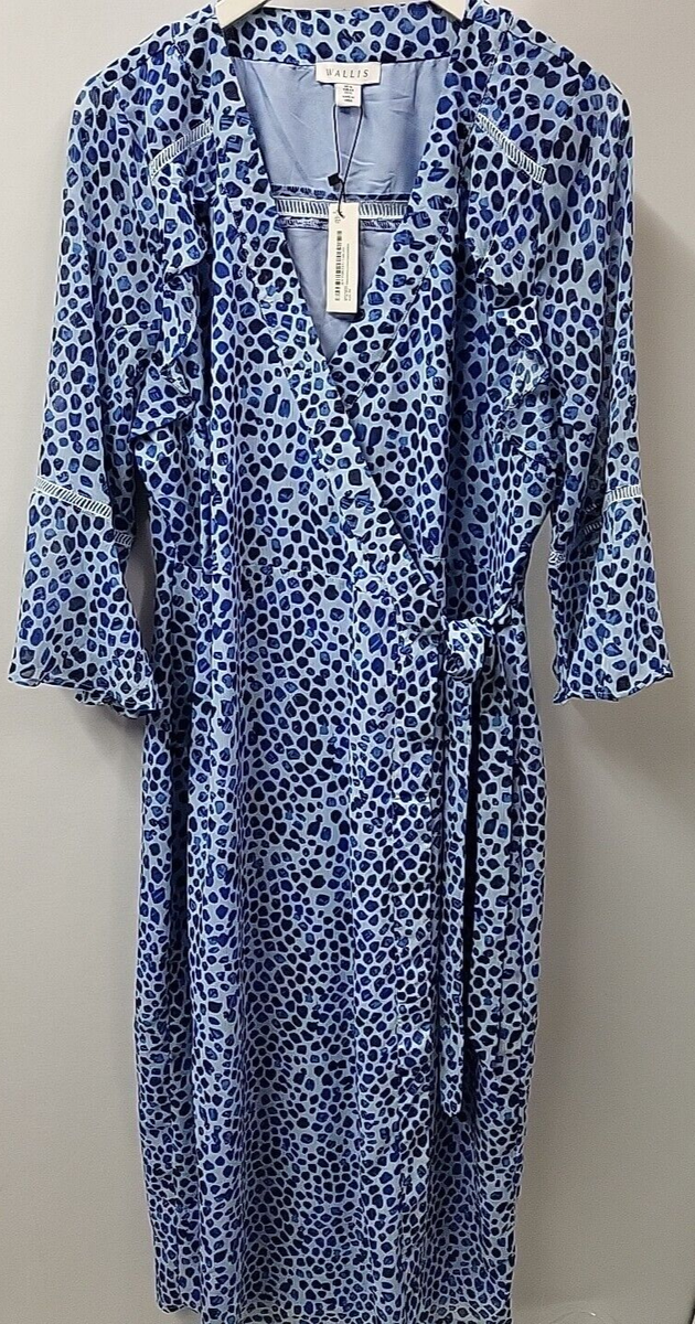 Wrap Dress Wallis Navy Spot Dress Wallis Womens Blue Spot Wrap