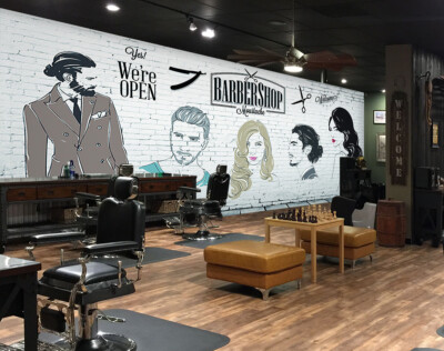 3D Mode Frisur 546NAM Barber Shop Tapete Wandbild Selbstklebend Abnehmbare Fay