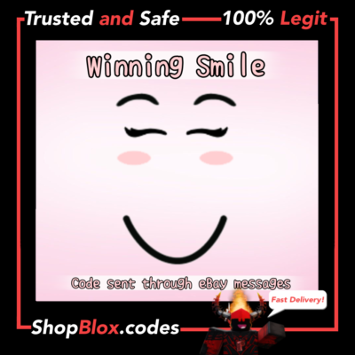 ROBL0X Toys Classic Face Winning Smile! Toy Code ONLY *Sent in