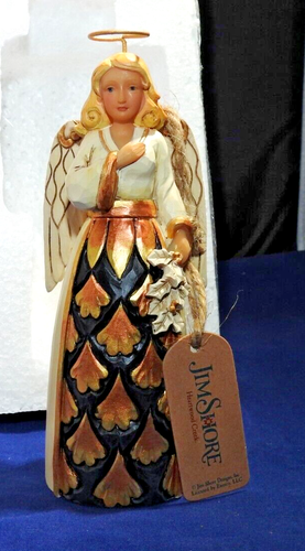 2009 Jim Shore Black & Gold Angel, Generosity of Spirit Ornament NIB with Tags - Picture 5 of 12