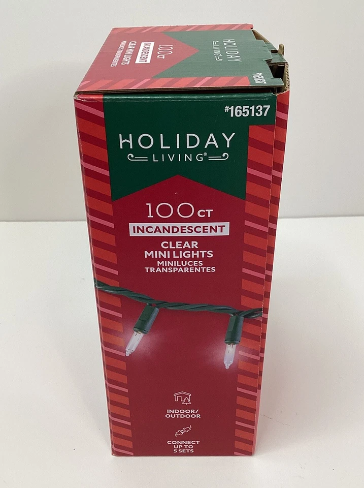 NUEVO Holiday 100 unidades 21,9 pies blanco cálido Navidad cadena luces interior/exterior Foto 2 de 4
