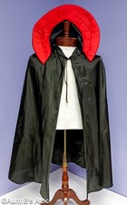 Phantom Cape 30" Black Nylon Cape W/ Attached Hooded Collar