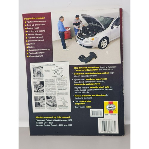 38017 Haynes Manuals Repair Manual for Chevy Chevrolet Cobalt Pontiac G5 07-09 - Picture 2 of 4