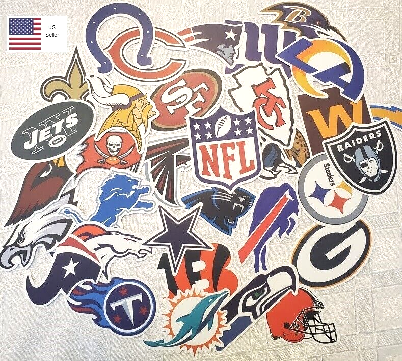 49 NFL Vinyl Sticker FunSWAG Set.All 32 Current Team Logos +