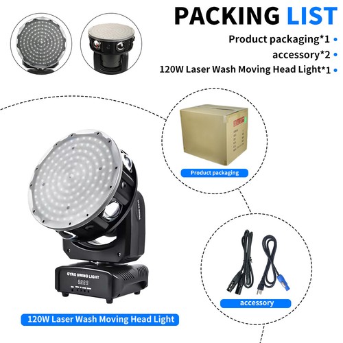 120W Pixel Beam Laser Wash Strobe DMX RGBW LED Moving Head Light for Stage Bar - Bild 5 von 15