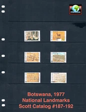 1/2 off $4.45 Scott Value - 1977 BOTSWANA Landmarks Historic Sites CV MNH NH UMM