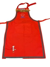 Paris Bistro Chef Apron Red Wild Thing Embellished Now Designs USA One Size
