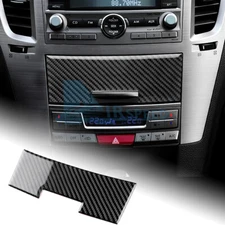 For Subaru Outback Legacy 2010-14 Central Console Carbon Fiber Storage Box Panel