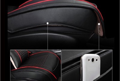 Housses De Siège Auto Cuir PU Noir Et Rouge Pour Renault Megane Clio (Avant)
