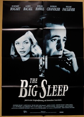 P155 Kinoplakat  THE BIG SLEEP  Humphrey Bogart Lauren Bacall    (WA/RR)