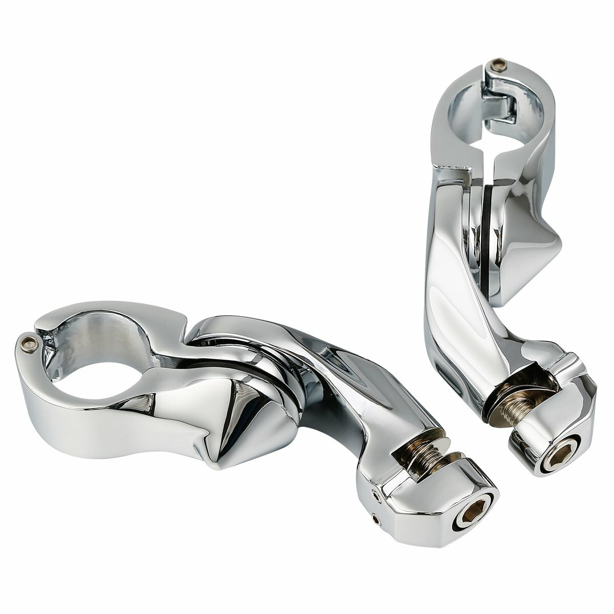 Chrome Long Highway Foot Pegs Rest For Harley Electra Glide Ultra