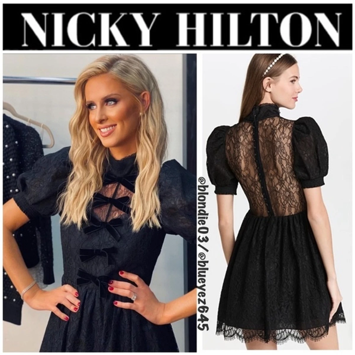 Alice + Olivia Vernita Lace Button Down Party Dress 10