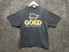 Vintage Minnesota Brand Gold Quality Meat Shirt Adult XL Black 90s Apostle Isle