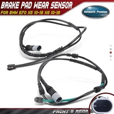 2Pcs Front & Rear Disc Brake Pad Wear Sensor for BMW X5 2010-2018 X6 2010-2019