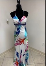 B. Darlin Criss Cross beaded waist cut out Back Party/Cocktail Formal Size 7/8