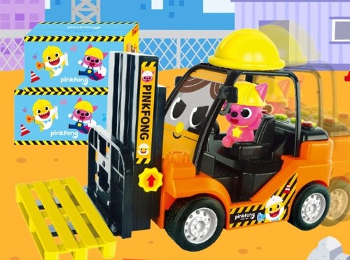 Pinkfong Heavy Vehicle Equipment Fork Lift Truck Toy Baby Kids - Picture 8 of 12