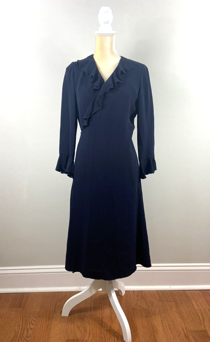 Robe Décapotable Dana Buchman Noire En Soie Taille 6 - Neuve Avec étiquettes, Longueur Genou