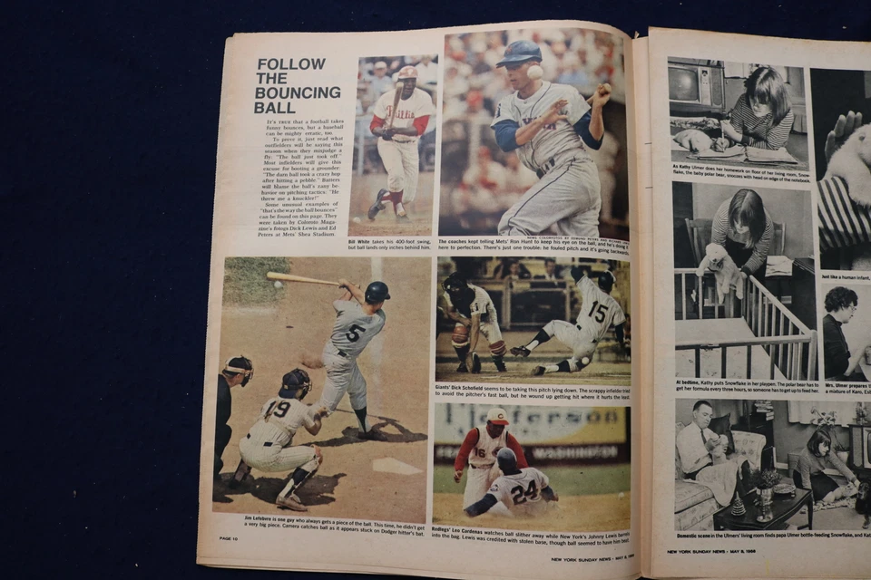 1966 MAY 8 SUNDAY NEWS COLOROTO MAGAZINE - DEBBIE REYNOLDS - BASEBALL - E 23218 Foto 3 de 4