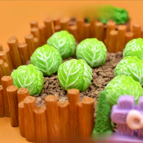 20PC Dollhouse Miniatures 1:12 Scale Vegetable Patch Fence Farm Kids Toys Kit