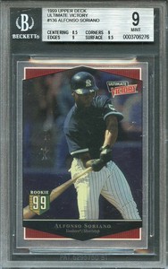 1999-ultimate-victory-136-ALFONSO-SORIANO-yankees-rookie-BGS-9-8-5-9-9-9-5