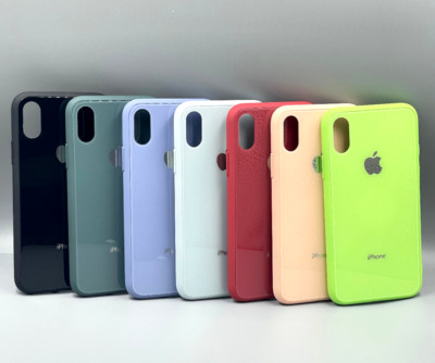 Hülle für iPhone 12 11 X Xs Xr Pro Max Mini - Glas Handyhülle Glashülle Cover