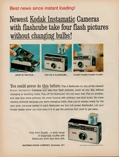 1965 Kodak Instamatic Cameras Flash Bulb 60s Vintage Print Ad Eastman Company