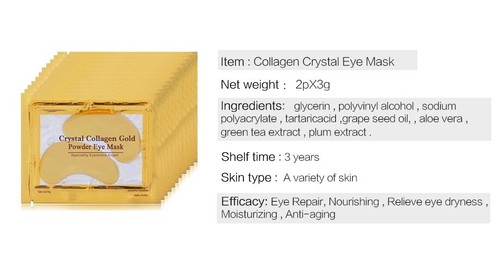 Crystal Collagen Gold Powder EyeMask Anti-Aging Dark Circles Acne Beauty Patches - Picture 8 of 16