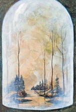 Original Painting oil canvas contemporary Art surrealism by Pronkin 2016 forest