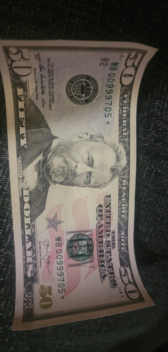 Fifty Dollar Bill Actual Size