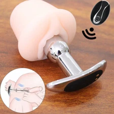 Metal Anal Butt Plug Vibrator Dildo Prostate Massager Sex Toys for Men Women SM