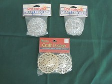 Crochet Doll Hat by Darice 2.5" 2 Hats NEW in package 1201-03 Warm White WHITE