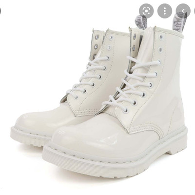 1460 mono patent leather ankle boots