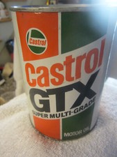 1 ad Castrol Full Pre-Barcode Circa 70's GTX Motor tin Oil Quart 10W/50 VTG gas