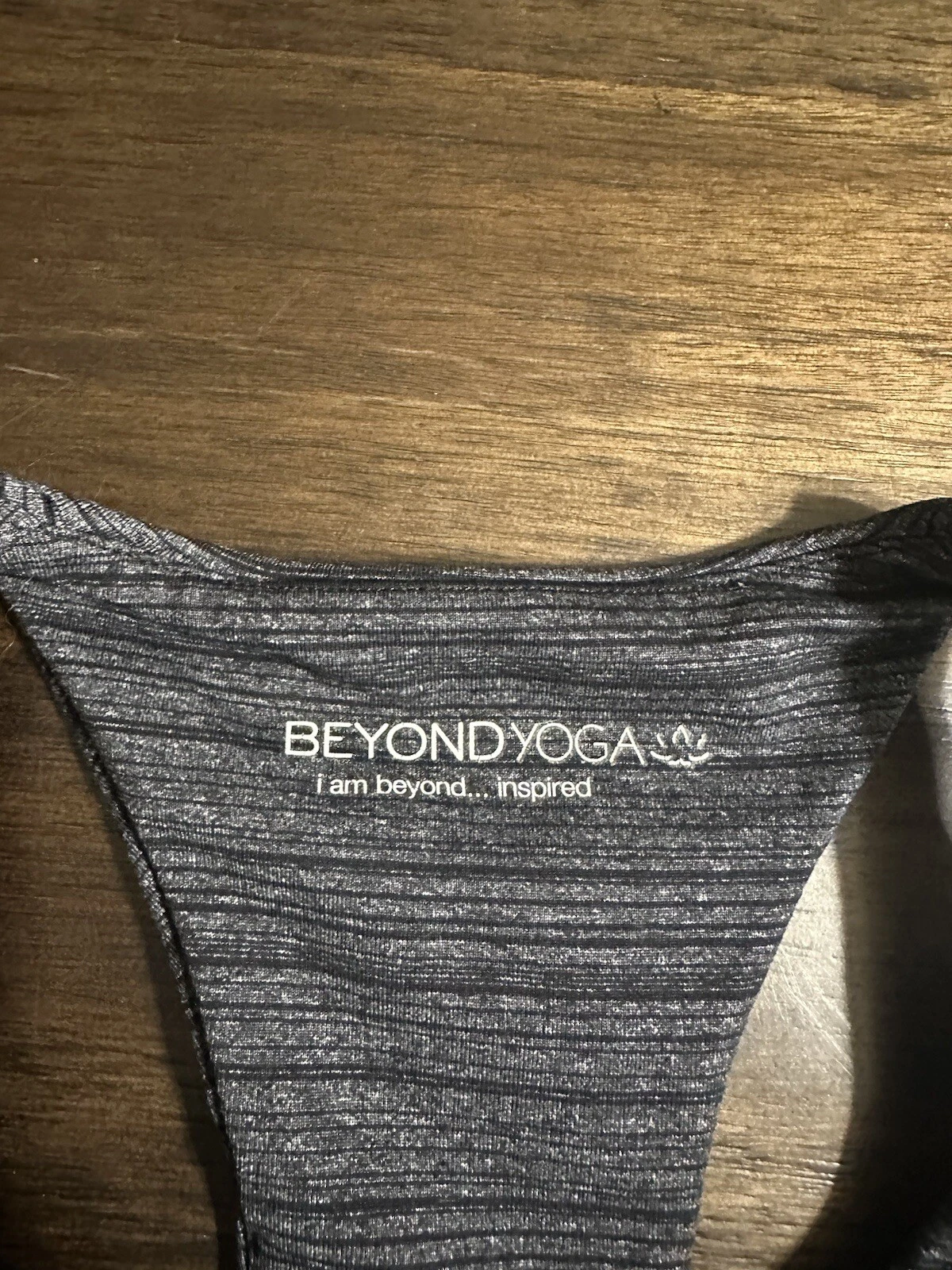 beyond-yoga striped racerback yoga running tank-top