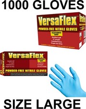 1000 Blue Nitrile Exam Gloves, Powder Free, Non Vinyl Latex Size L LARGE