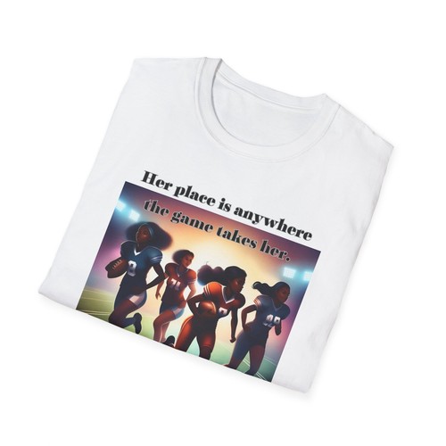 Girls High School Football T shirt, Her Place is Anywhere, Gift Player, support - Picture 14 of 19